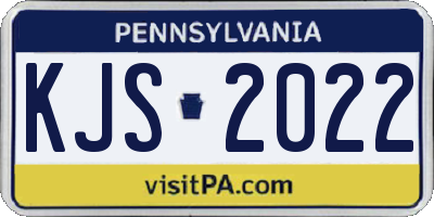 PA license plate KJS2022