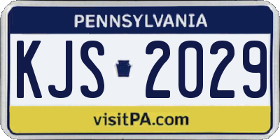 PA license plate KJS2029