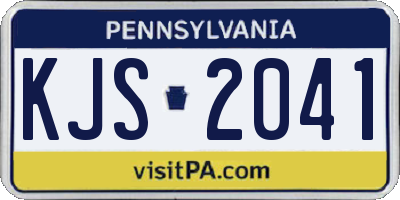PA license plate KJS2041