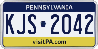 PA license plate KJS2042