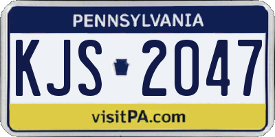 PA license plate KJS2047