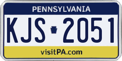 PA license plate KJS2051