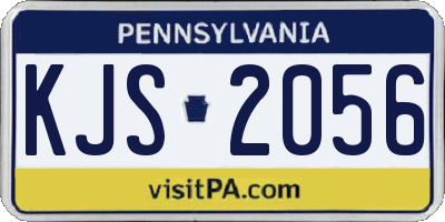 PA license plate KJS2056
