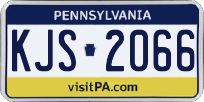 PA license plate KJS2066