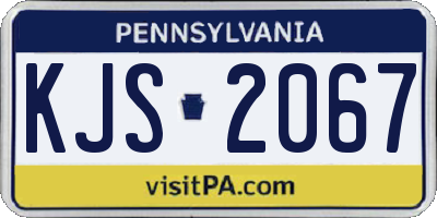 PA license plate KJS2067