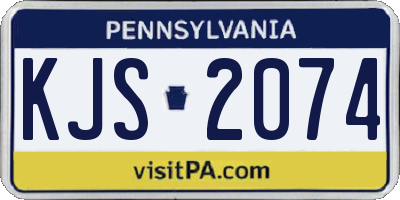 PA license plate KJS2074