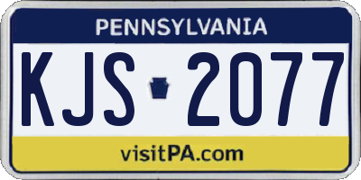 PA license plate KJS2077
