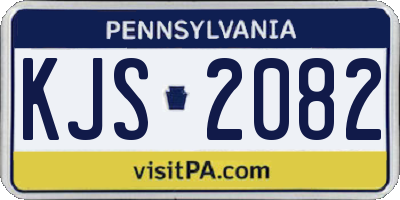 PA license plate KJS2082