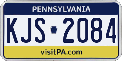 PA license plate KJS2084