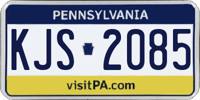 PA license plate KJS2085