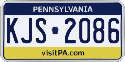 PA license plate KJS2086