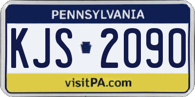 PA license plate KJS2090
