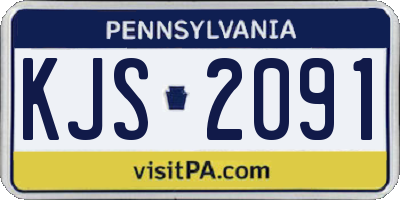 PA license plate KJS2091