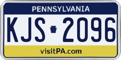 PA license plate KJS2096