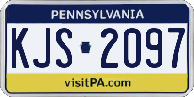 PA license plate KJS2097