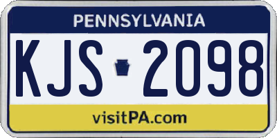 PA license plate KJS2098