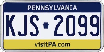 PA license plate KJS2099