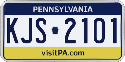 PA license plate KJS2101