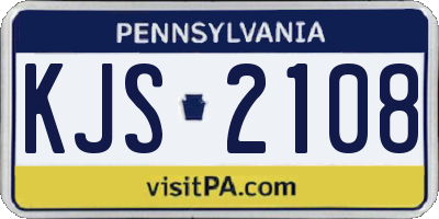 PA license plate KJS2108