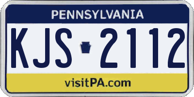 PA license plate KJS2112