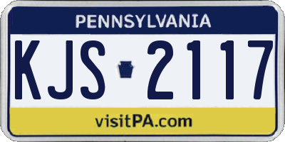 PA license plate KJS2117