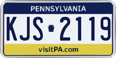 PA license plate KJS2119