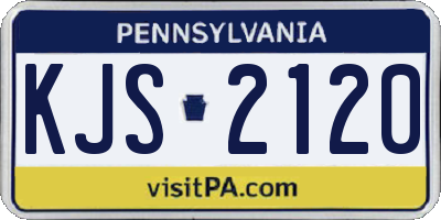 PA license plate KJS2120