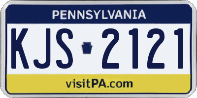 PA license plate KJS2121