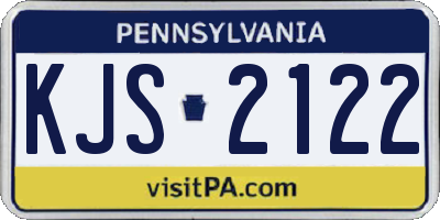 PA license plate KJS2122