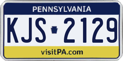 PA license plate KJS2129