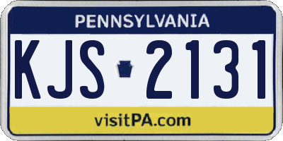 PA license plate KJS2131