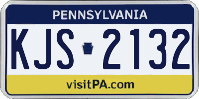 PA license plate KJS2132