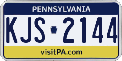 PA license plate KJS2144
