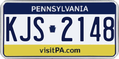 PA license plate KJS2148