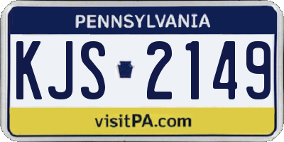 PA license plate KJS2149