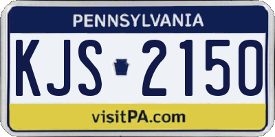 PA license plate KJS2150
