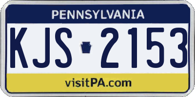 PA license plate KJS2153