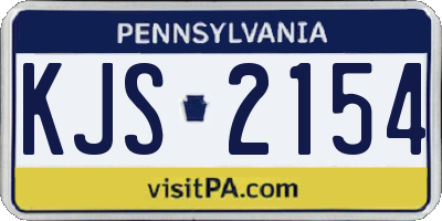 PA license plate KJS2154