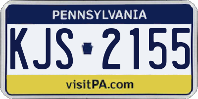 PA license plate KJS2155