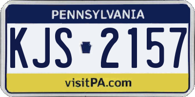 PA license plate KJS2157