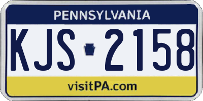 PA license plate KJS2158