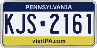 PA license plate KJS2161