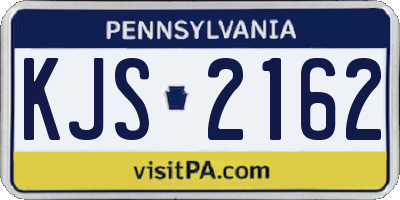 PA license plate KJS2162