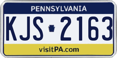 PA license plate KJS2163
