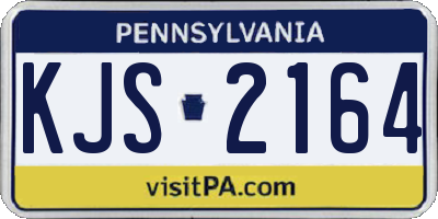 PA license plate KJS2164