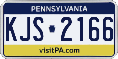 PA license plate KJS2166