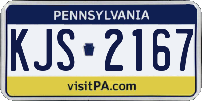 PA license plate KJS2167