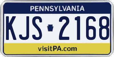 PA license plate KJS2168