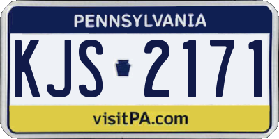 PA license plate KJS2171