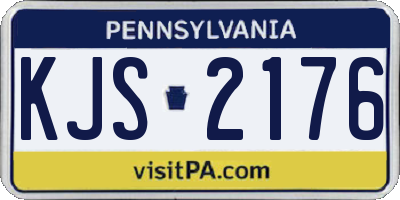 PA license plate KJS2176